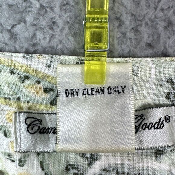 Cambridge Dry Goods Womens Tunic Top Plus Sz 3XL‎ Green Paisley Linen Blend - Picture 7 of 13